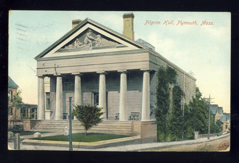 Plymouth, Massachusetts/MA,  Early View Of Pilgrim Hall, 1906!