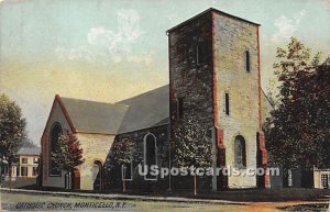 Catholic Church - Monticello, New York NY Postcard