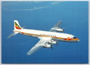 Airplane Postcard Ethiopian Airlines Douglas DC-6 EA-T-25 DL2