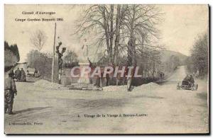 Postcard Old Cars Tour d & # 39Auvergne Gordon Bennett Cup in 1905 Virage the...