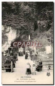 Old Postcard Lourdes Grotto