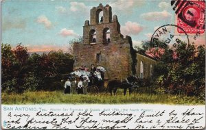 San Antonio Texas Mission San Francisco de Espada Texas Postcard C200