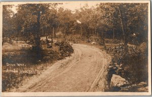 RPPC Driveway Into Arcadia Height Ironton MO c1910 Vintage Postcard S37