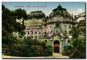 Germany - Deutschland - Wiesbaden - Landes Theater Old Postcard