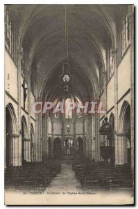 Old Postcard Dreux Interior of St. Peter's Church