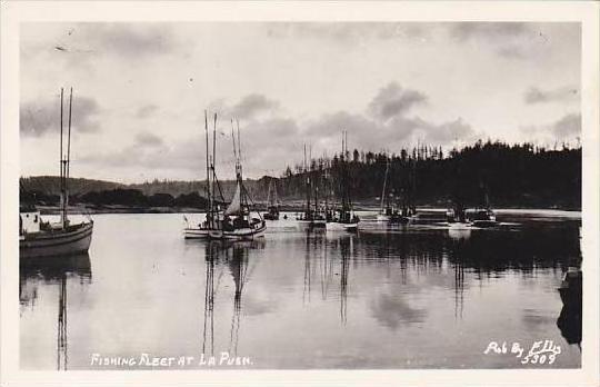 Washington La Push Fishing Fleet 1952 Real Photo RPPC