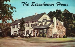 Vintage Postcard President And Mrs. Eisenhower's Home Gettysburg Pennsylvania PA