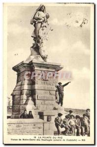 Old Postcard Pointe du Raz Statue of Our Lady of shipwrecks