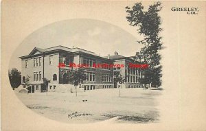 CO, Greeley, Colorado, High School Building, Exterior View, Albertype Co