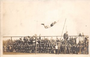 J51/ Sports RPPC Postcard c1910 Pole Vault Bar Track and Field 23