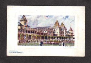 NY Brighton Beach Hotel Coney Island New York Raphael Tuck Postcard Oilette