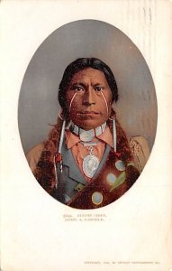 Apache chief, James A. Garfield Indian 1908 PU Missing Stamp 