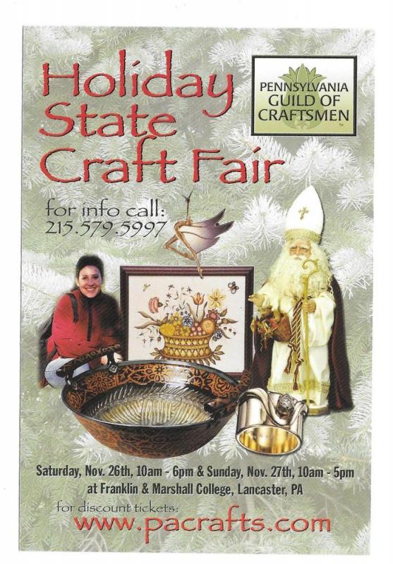 Holiday State Craft Fair Modern Advertising Postcard PA