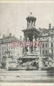 Old Postcard Fountain of the Jacobins Lyon