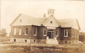 J38/ Wheeler Michigan RPPC Postcard c1910s Union School Building  218