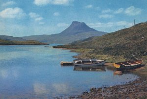 Stac Polly Loch Lurgain Fishing Boats Scottish Rare Postcard