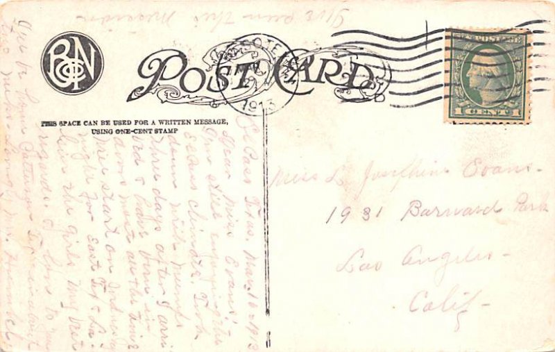 Mission Guadalupe Ciudad Juarez Mexico Tarjeta Postal 1913 