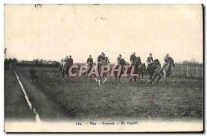 VINTAGE POSTCARD Horse Horsemanship Hippisme Pau Races a dep