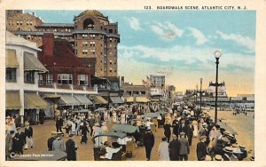 Boardwalk Scene in Atlantic City, New Jersey