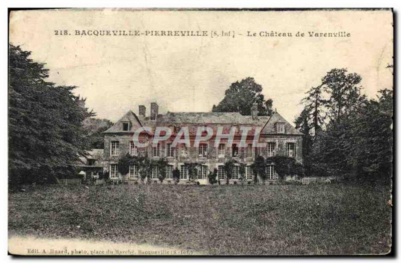 Old Postcard Bacqueville Pierreville Le Chateau De Varenville