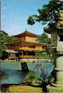 VINTAGE CONTINENTAL SIZE POSTCARD KINKAKU JI THE GOLDEN TEMPLE TOKYO JAPAN 1975
