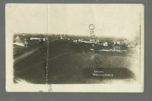 Waldorf MINNESOTA RPPC c1910 BIRDSEYE VIEW nr New Richland Waseca Mapleton