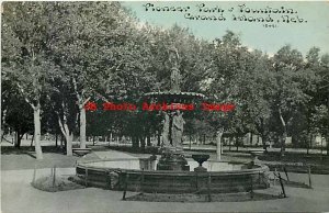 NE, Grand Island, Nebraska, Pioneer Park & Fountain, CU Williams No 10481