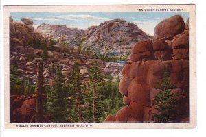 Solid Granite Canyon, Sherman Hill, Wyoming, Union Pacific System, Used 1924