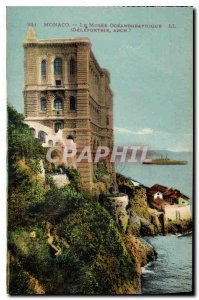 Old Postcard Monaco Oceanographic Museum Delefontrie the arch