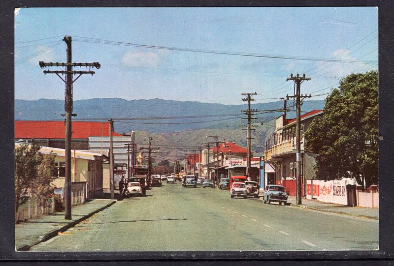 New Zealand Color Photo Card. City of Otaki. Main Street.