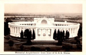 Virginia Alexandria Memorial Amphitheatre From Mast Of U S S Maine Real Photo