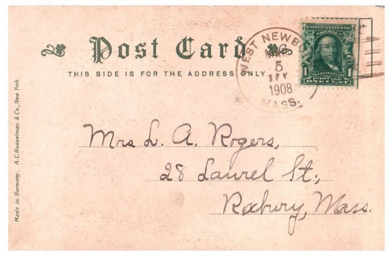 Gorr Hall Harvard Cambridge Massachusetts Postcard Lithograph 1908