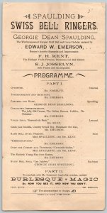 1800s  Georgie Dean Spaulding Swiss Bell Ringers  Burlesque Magic Show  10 x 5