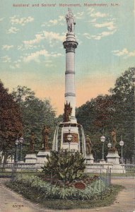 MANCHESTER, New Hampshire, 1900-1910s; Soldiers' And Sailors' Monument