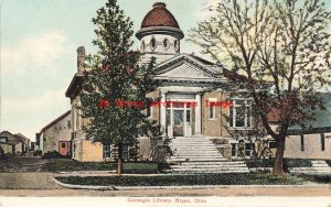 OH, Bryan, Ohio, Carnegie Library, Entrance View, Cleveland News Pub No B14284