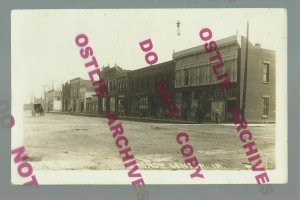 Grundy Center IOWA RPPC c1910 MAIN STREET nr Eldora Reinbeck Cedar Falls Dike #2