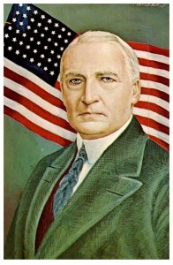 Warren Harding 29th US President Painted by Morris Katz 1969 Ohio Postcard