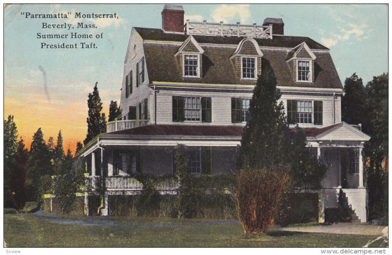 BEVERLY, Massachusetts, PU-1911; Parramatta Montserrat, Summer Home Of Pres...