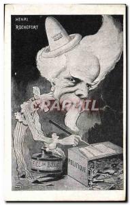 Old Postcard Satirical Political Henri Rochefort Fiel Beef