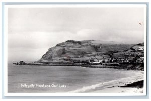 Antrim Northern Ireland Postcard Ballygally Head Golf Links c1920's RPPC Photo