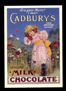 ad3938 - Cadbury's Chocolate - Girl in Poppy Field - Modern Advert postcard