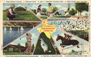 PC GOLF, TEXAS, AMARILLO, ROSS ROGERS COURSE, Vintage Postcard (b45805)