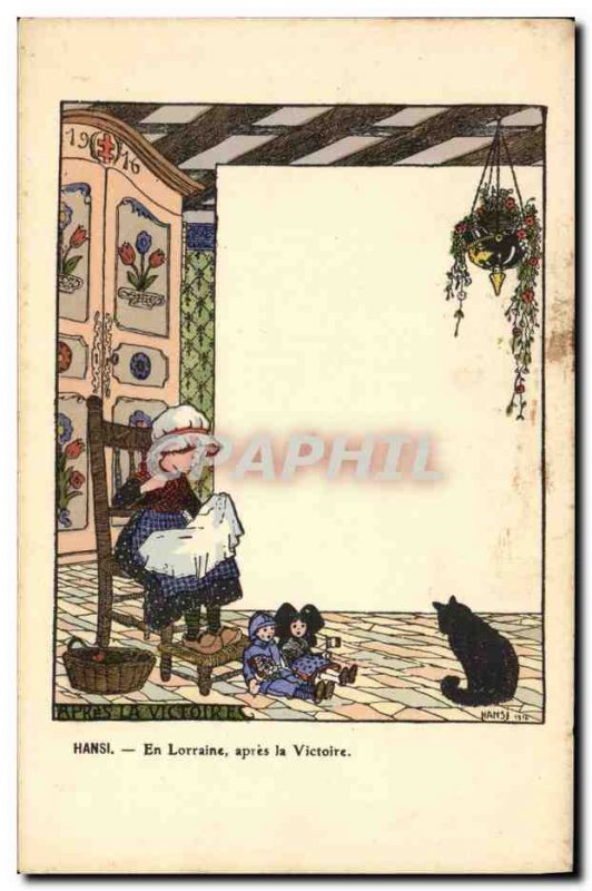 Old Postcard Fantasy Illustrator Hansi Alsace Lorraine in after the victory C...