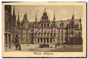 Old Postcard Wiesbaden Schlossplatz