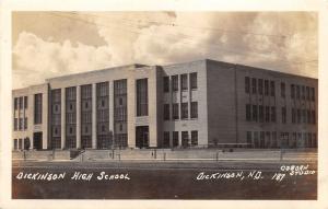 Dickinson North Dakota~Dickinson High School~1930s Osborn RPPC Postcard
