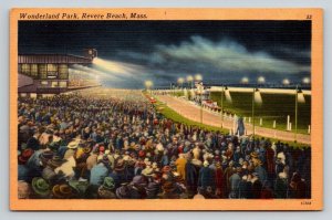 Wonderland Park   Revere Beach  Massachusetts  Postcard
