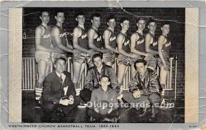 Westminster Church Basketball Team 1942-1943 Basketball Unused 