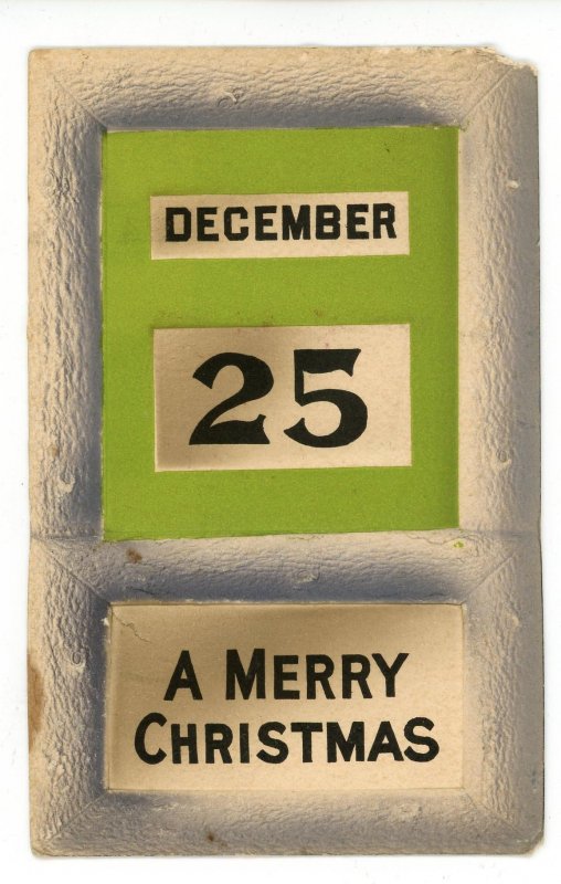 Greeting - Christmas, December 25th    (creases, corner damage, wear)