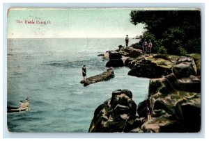 1910 A View Of The Cedar Point Ohio OH, Boat Posted Antique Postcard 