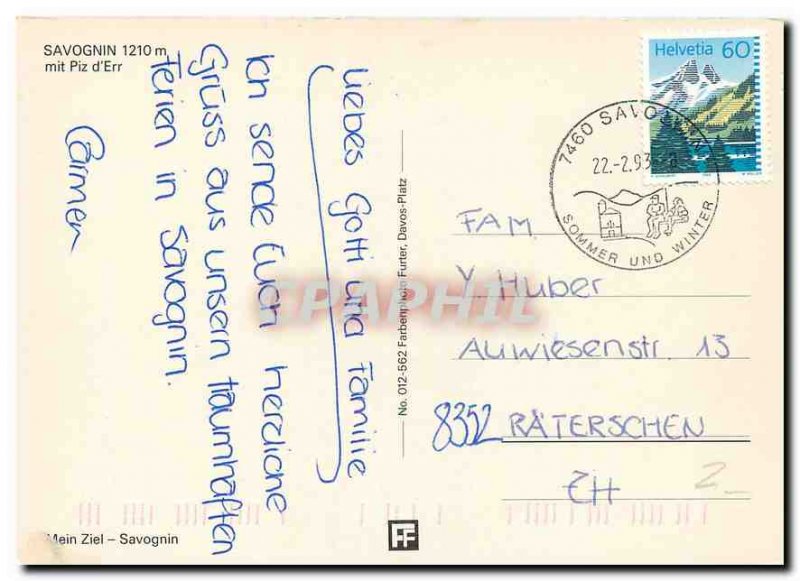 Postcard Modern Savognin